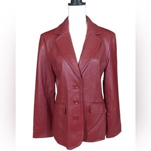 Vintage Red Lambskin Jacket Medium Women’s Worthington